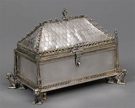 15th century metal stamped caffered box|15th Century and Earlier Decorative Boxes .